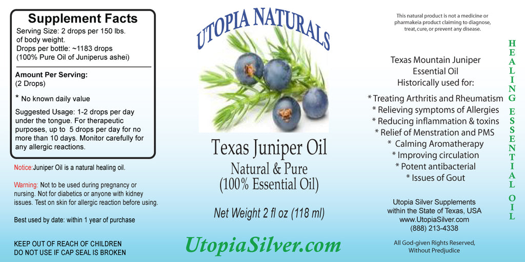 Texas Juniper Oil 2 oz.